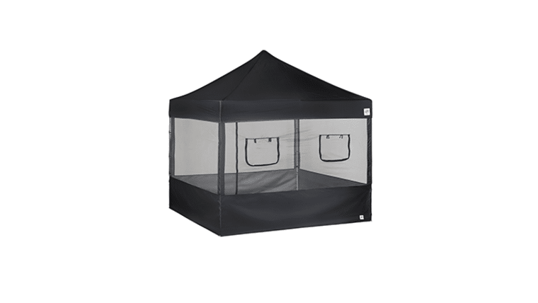 8′ x 30′ Tent Sidewall – Black Mesh Screen | Rental
