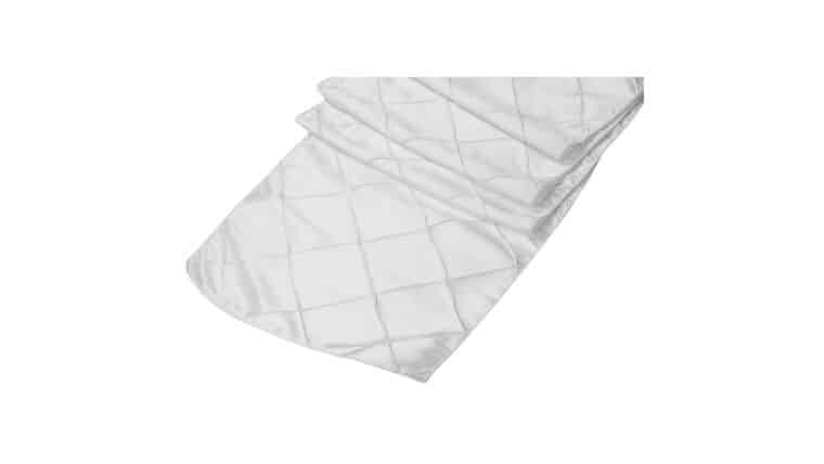 Pintuck Table Runner – White | Rental
