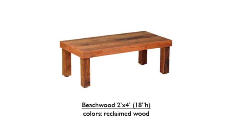 Farm Table | Beechwood Table | 2′ x 4′ x 18″ | Rental