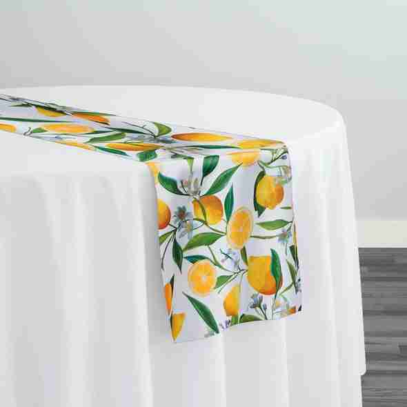 Lemon (Poly Print) Table Runner | Rental Lemon (Poly Print) Table Runner | Rental