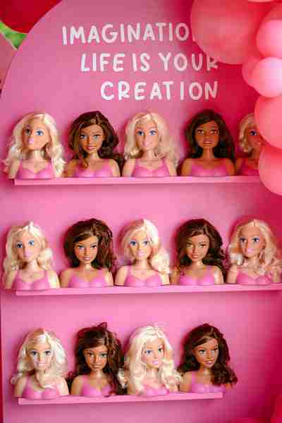 Hot Pink Arch Shelf Display Wall | Rental