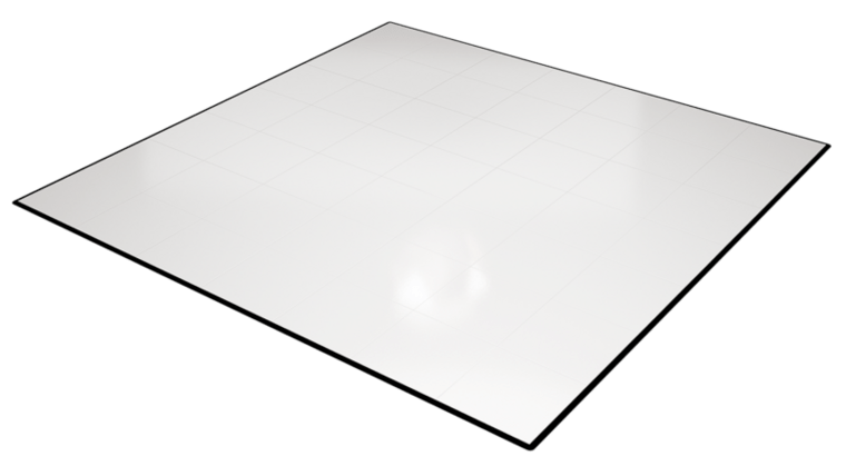 24′ Round Matte White Round Vinyl Dance Floor | Rental