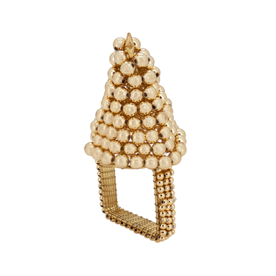 NR400 Beaded Christmas Tree Napkin Ring | Rental