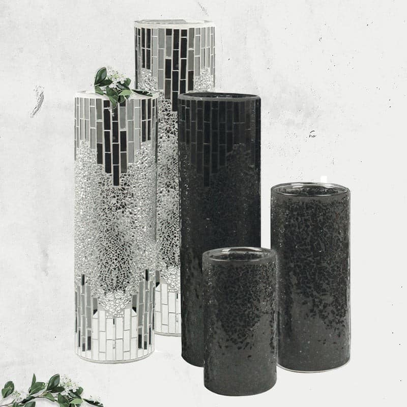Mosaic Glass Cylinder | Rental