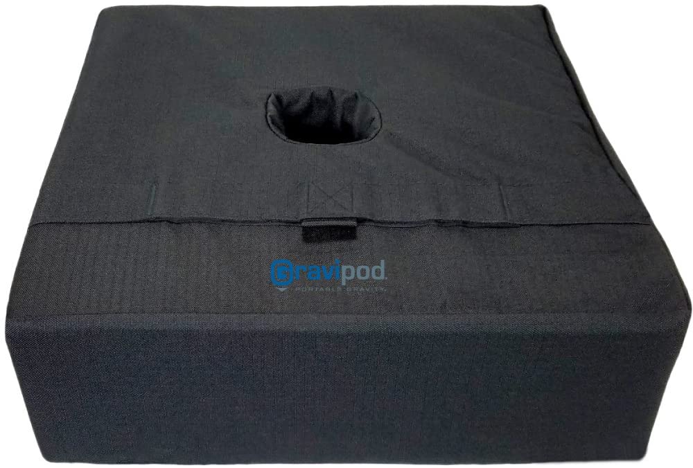 Gravipod 18″ Square Umbrella Base Weight Bag/Sand Bag – Up to 110 lbs. | Rental