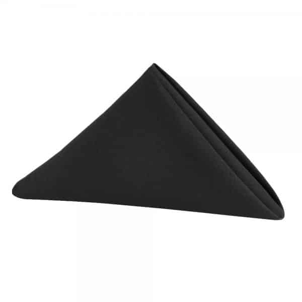 Decostar™ Economy Polyester Napkin 17″ 6pc/pack – Black | Rental