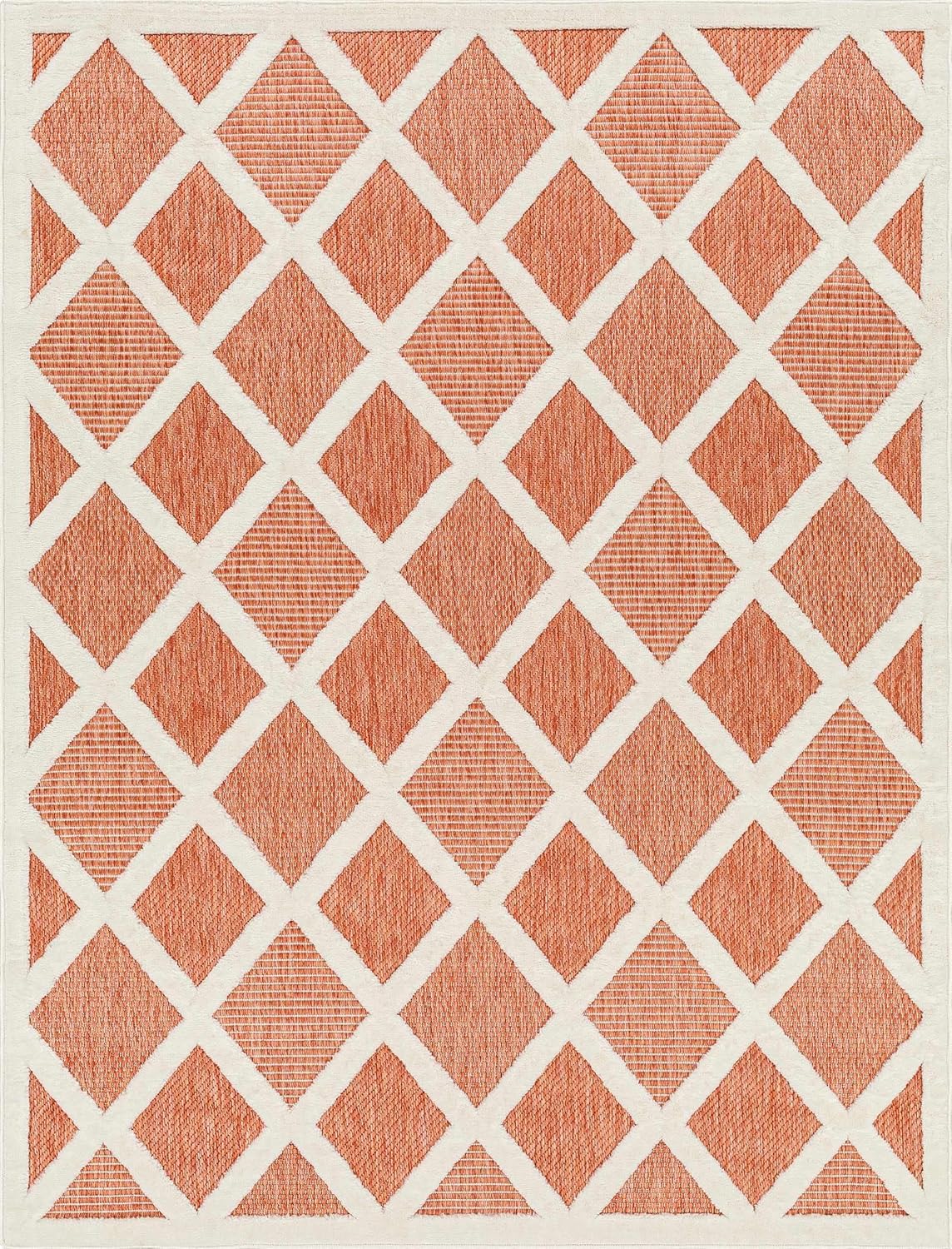 Georgina Area Rug Rental | 6.9 x 9 | Orange | Rental