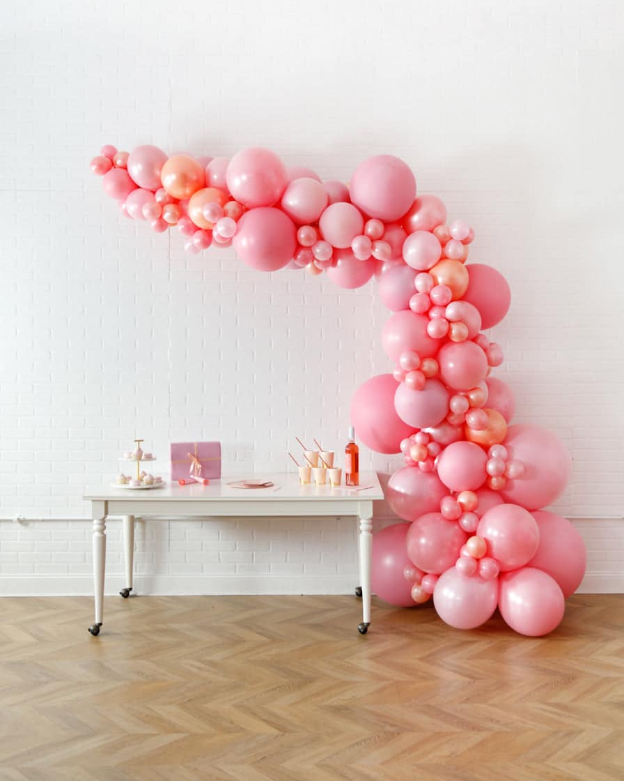 Rosé Bubbles – Balloon Garland Install Piece – 12ft | Purchase