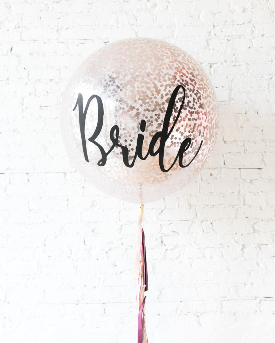 Berry Blush – BRIDE Confetti Giant Balloon with Tassel | Purchase