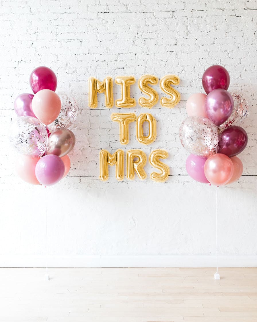 Berry Blush – Letters & Confetti Balloon Bouquets Set | Purchase