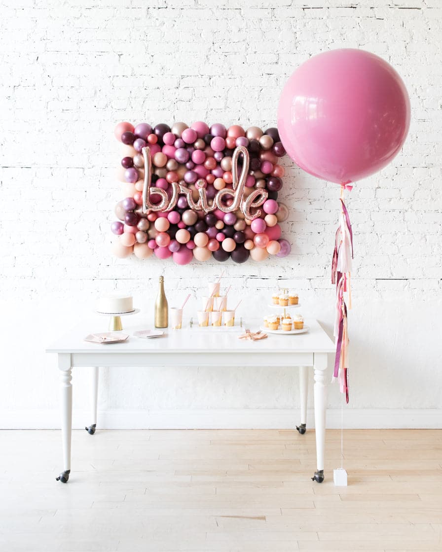 Berry Blush – BRIDE Balloon Backdrop Board & Giant Balloon Set | Purchase