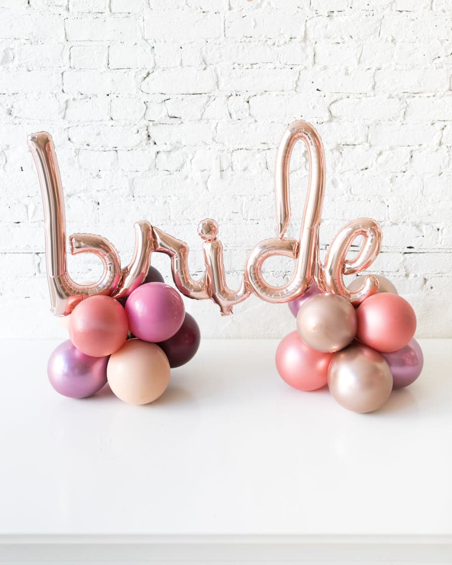 Berry Blush – Tabletop BRIDE Script on Balloon Base – 1.5ft | Purchase