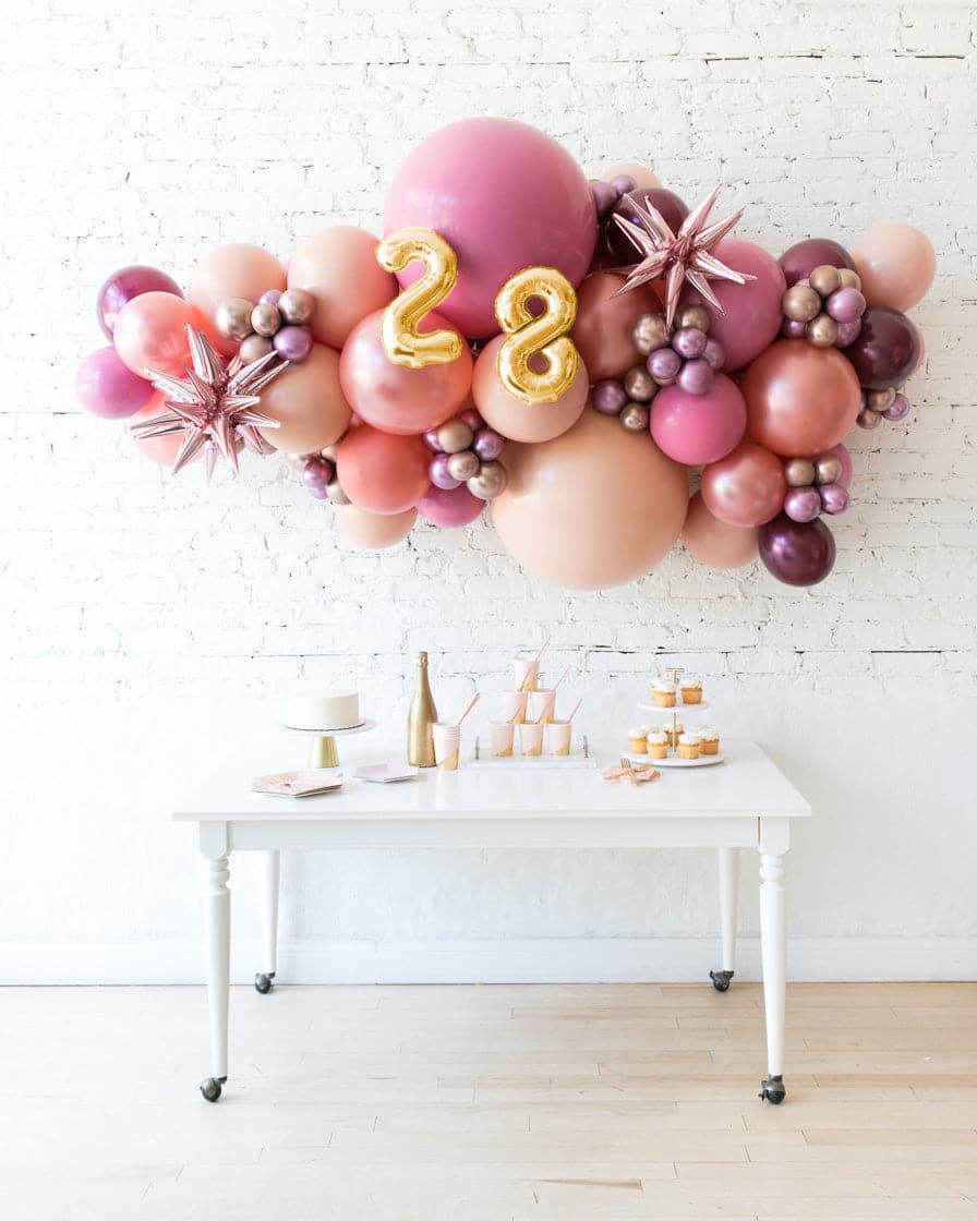 Berry Blush – Number Backdrop Balloon Garland Install Piece | Purchase Berry Blush – Number Backdrop Balloon Garland Install Piece | Purchase