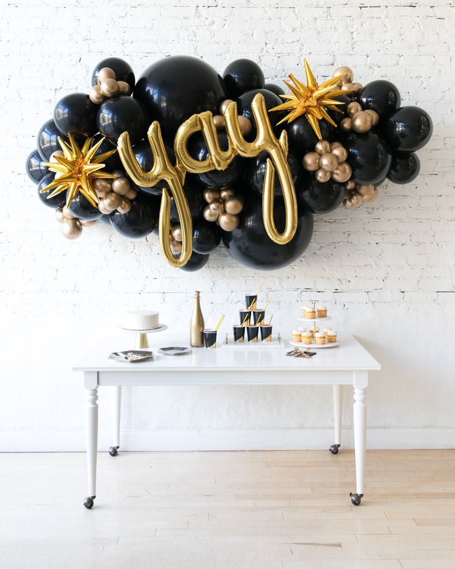 Couture – Yay Script Backdrop Balloon Garland Install Piece – 6ft | Purchase Couture – Yay Script Backdrop Balloon Garland Install Piece – 6ft | Purchase