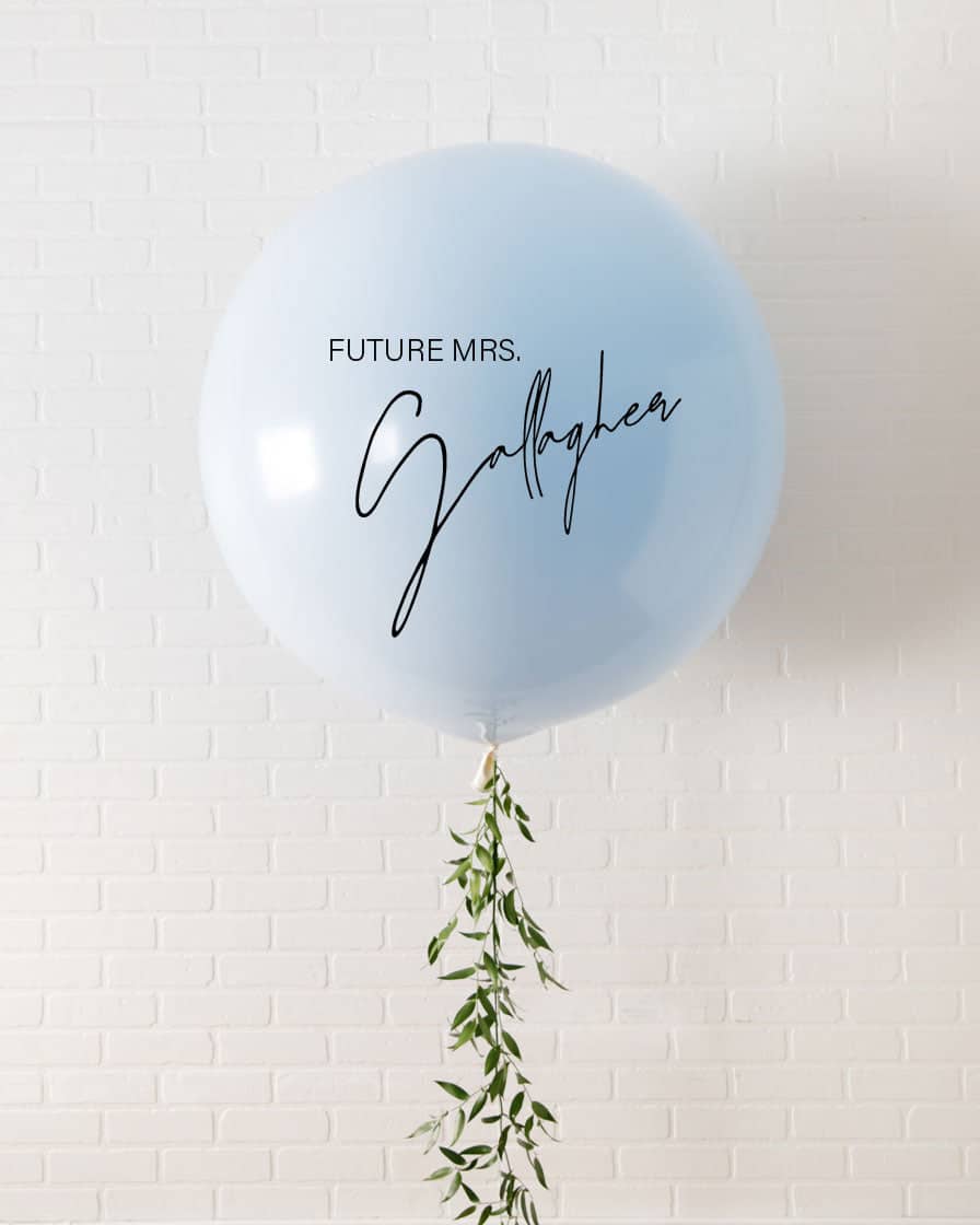 Provence – Personalized Celebratory Giant Balloon with Greenery Tassel | Purchase