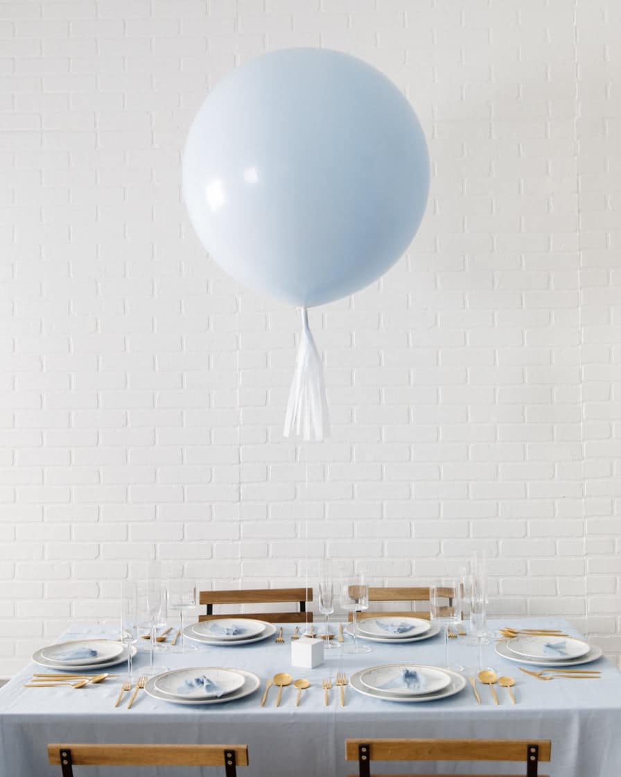 Provence – 24in Balloon with Skirt Centerpiece | Purchase