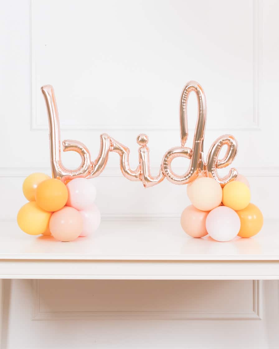 Citrus – Tabletop BRIDE Script on Balloon Base – 1.5ft | Purchase Citrus – Tabletop BRIDE Script on Balloon Base – 1.5ft | Purchase