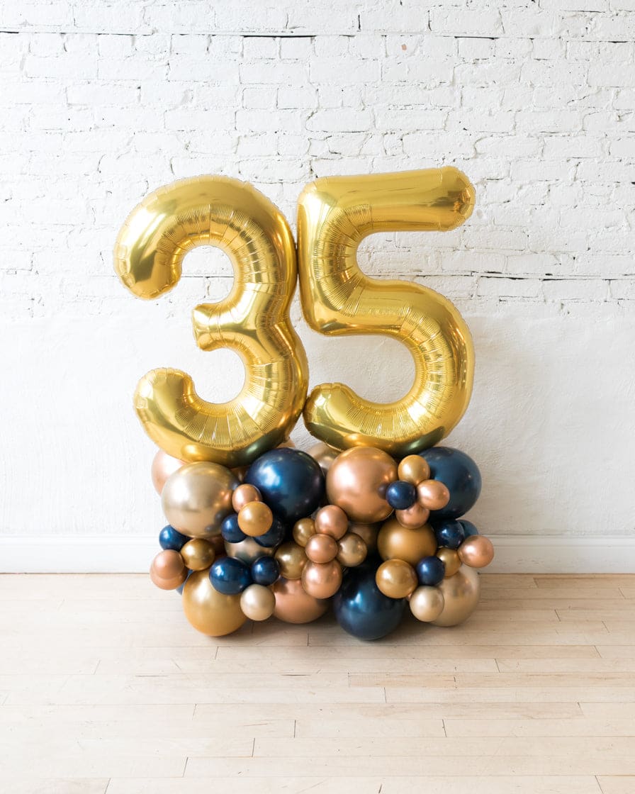 Midnight Copper – Foil Number on Balloon Pedestal – 3ft | Purchase Midnight Copper – Foil Number on Balloon Pedestal – 3ft | Purchase