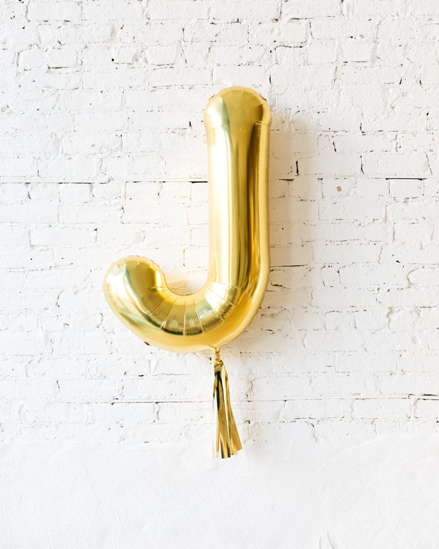 34in Gold Individual Foil Letter with Gold Skirt | Purchase