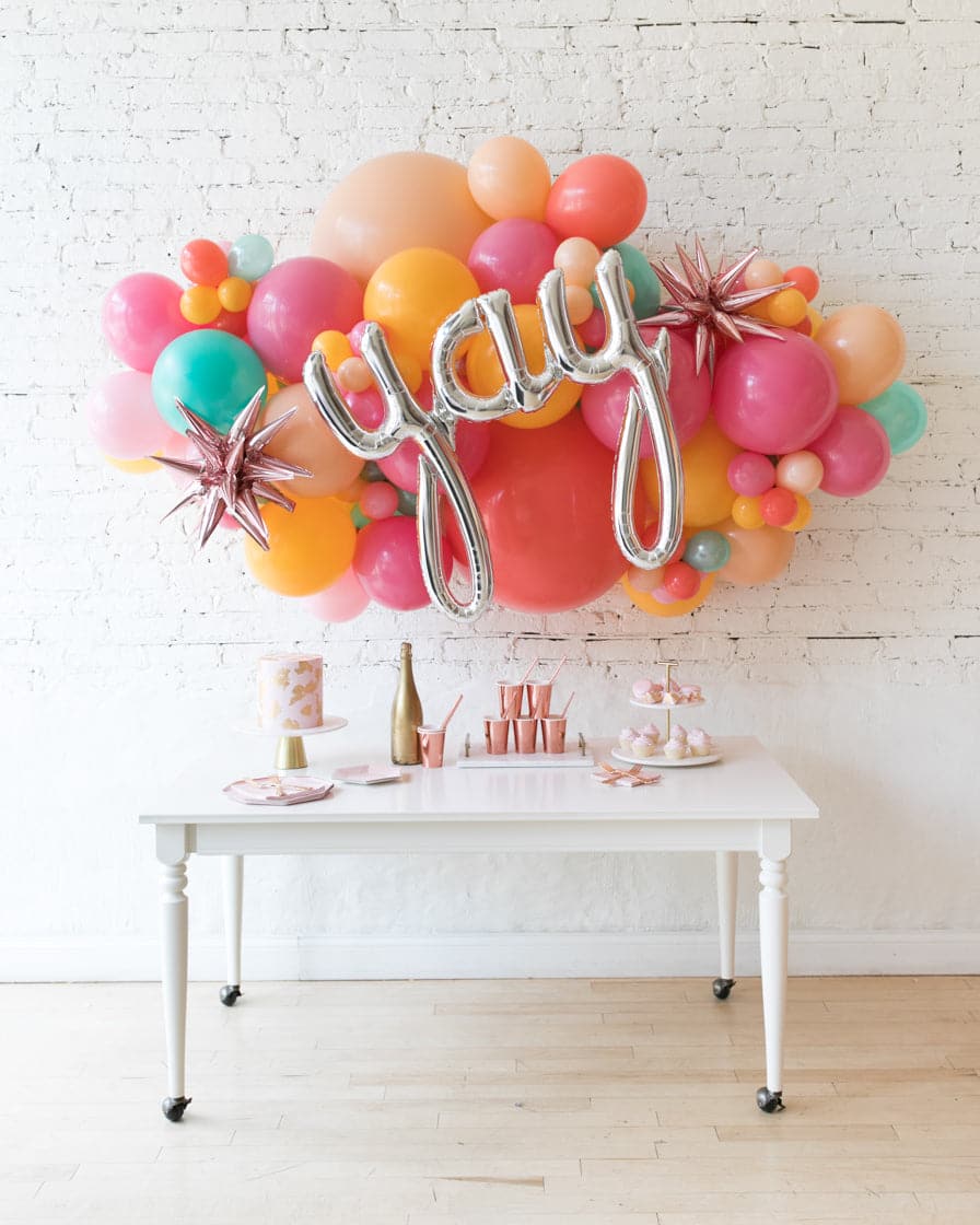 Colorful Bloom – Yay Script Backdrop Balloon Garland Install Piece – 6ft | Purchase Colorful Bloom – Yay Script Backdrop Balloon Garland Install Piece – 6ft | Purchase