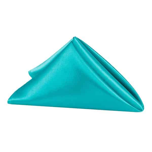 Sleek Satin Napkin 20″x20″ – Aqua Blue | Rental