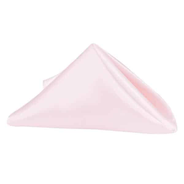 Sleek Satin Napkin 20″x20″ – Pastel Pink | Rental