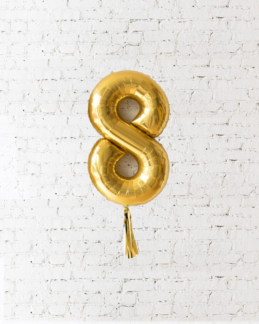 34in Floating Gold Foil Number with Skirt | Purchase