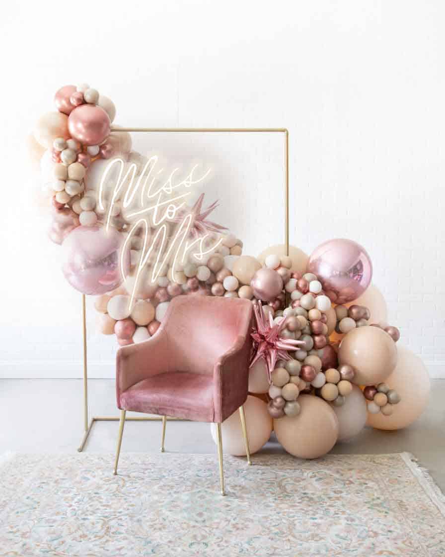 Berry Blush – 4×6 Frame Install Piece with Miss to Mrs Neon Sign | Purchase