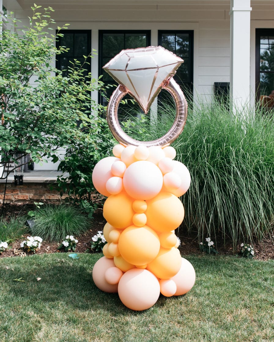 OUTDOOR – Bridal – Balloon Column with Diamond Ring Foil – 4ft | Purchase