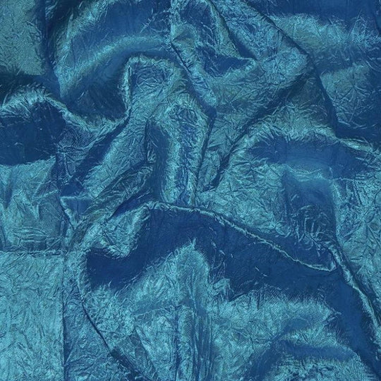 Crush Satin (Bichon) Drapery Panel in Peacock 777 | Rental