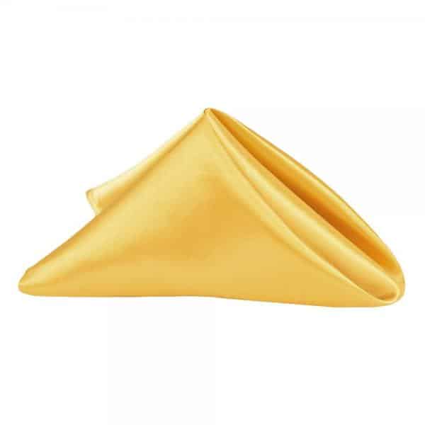 Sleek Satin Napkin 20″x20″ – Bright Gold | Rental