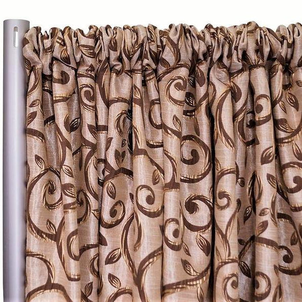 Tuscany Jacquard (Reversible) Drapery Panels (110″ Wide) / 4 Colors | Rental