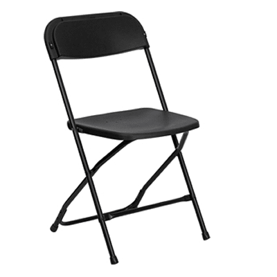 Feather XT™ Plastic Folding Chair – 800 lb Capacity – Black | Rental