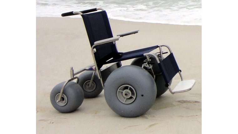 Debug Beach Wheelchair Swivel Back Wheels | Rental