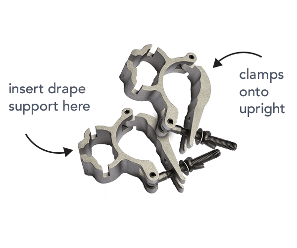 2 Universal Drape Support Clamp – Pair | Rental