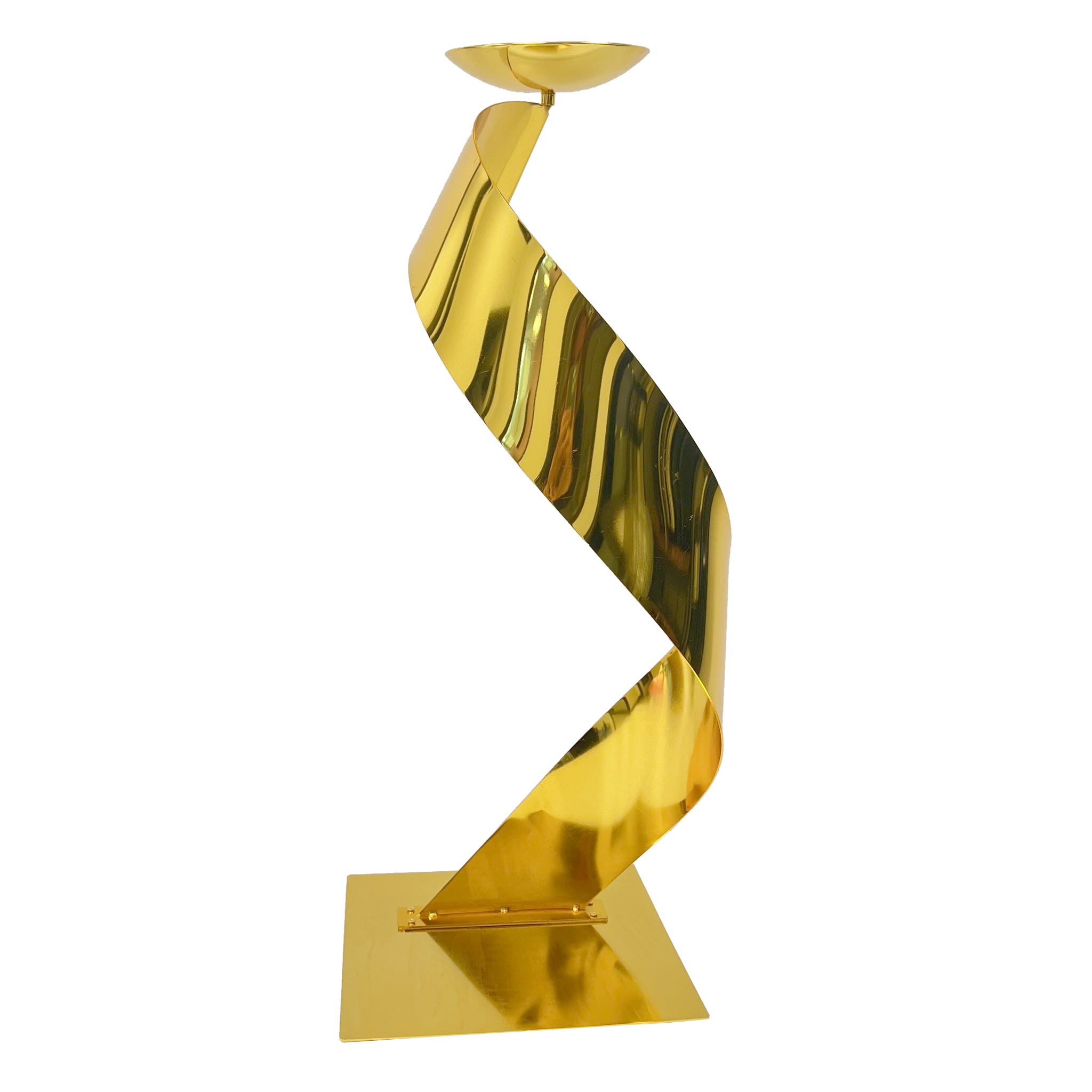 Spiral Ribbon Floral Centerpiece Stand – Gold | Rental Spiral Ribbon Floral Centerpiece Stand – Gold | Rental
