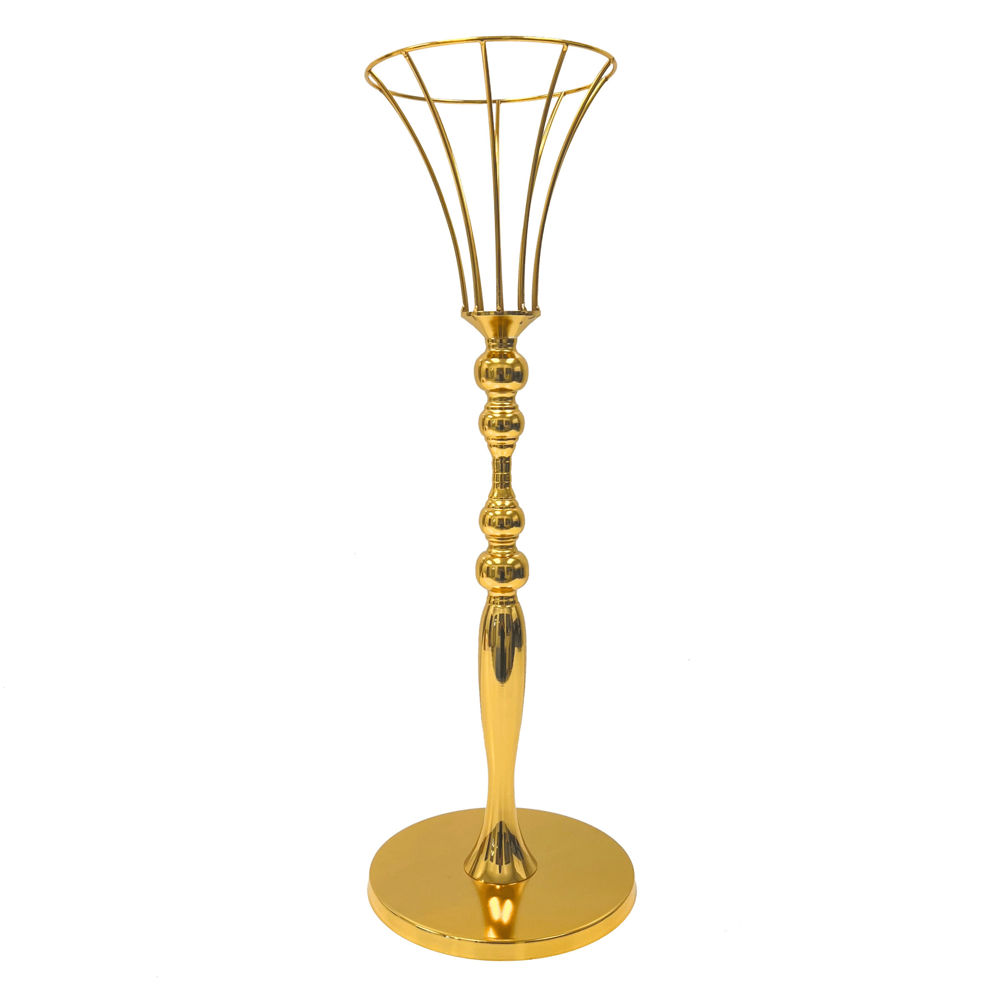 Vintage Floral Centerpiece Stand – Gold | Rental