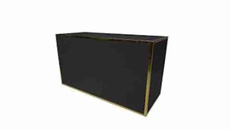 Fenix Promenade Straight Bar Gold w/Black Acrylic Rental | Rental