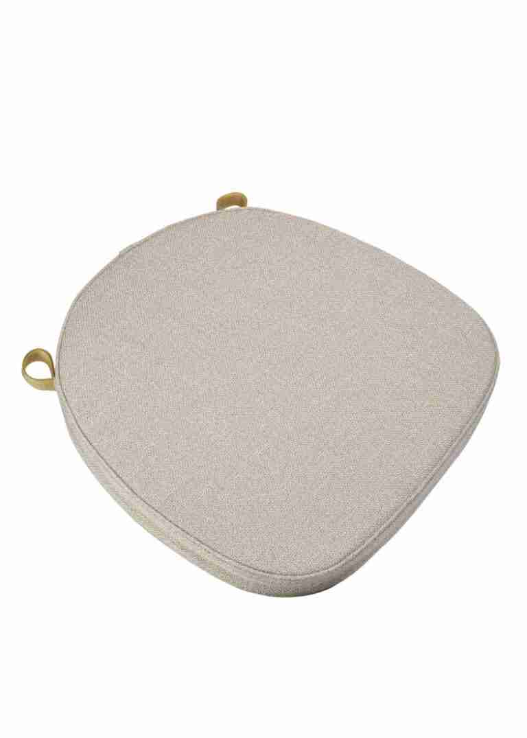 Beige Tweed 2″ Thick Cross Back Cushion | Rental