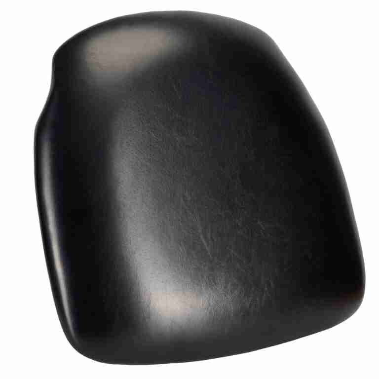 Black Vinyl 1.75″ Thick Cross Back Cushion with SlipNot™ Technology | Rental