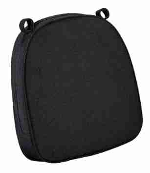 Black with Black Piping 2.5″ Thick Chair Cushion – World’s Best Cushions | Rental