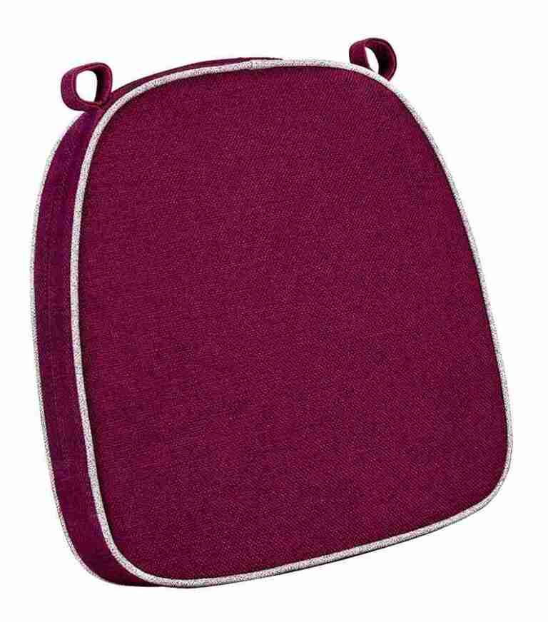 Burgundy with Gray Piping 2.5″ Thick Chair Cushion – World’s Best Cushions | Rental