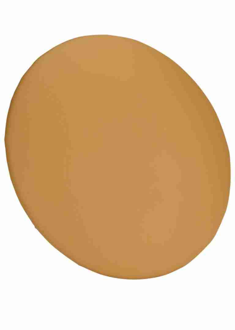 Butterscotch Gold Round Vinyl Panel Back Cushion | Rental