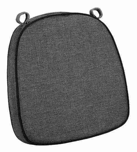 Dark Gray with Black Piping 2.5″ Thick Chair Cushion – World’s Best Cushions | Rental