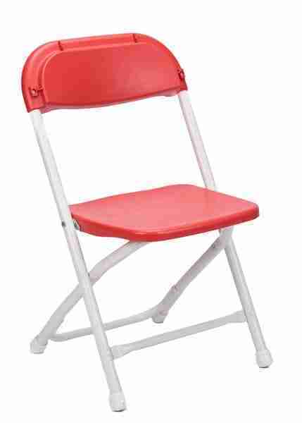 Kids Red Folding Chair (Steel-Poly Chair) | Rental