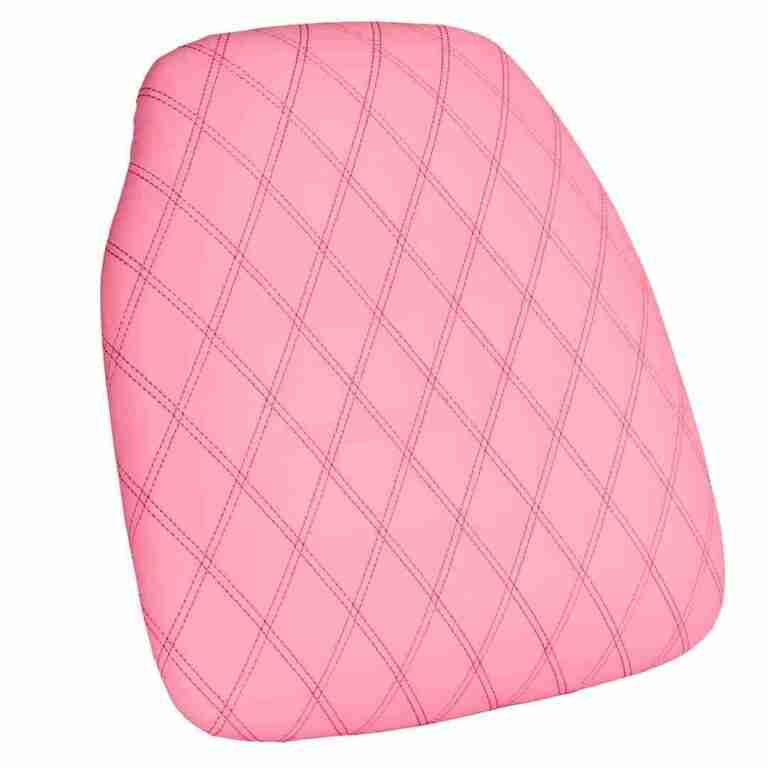 Pink Vinyl Panel Back Chiavari Cushion with Bentley Stitching and SlipNot™ Technology | Rental