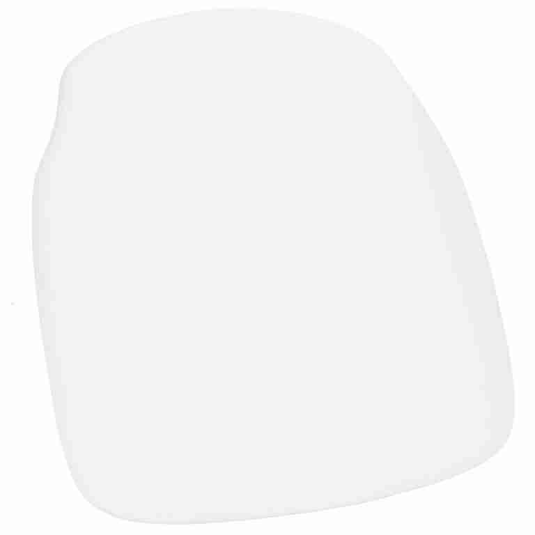 Pure White Vinyl 1.75″ Thick Cross Back Cushion with SlipNot™ Technology | Rental